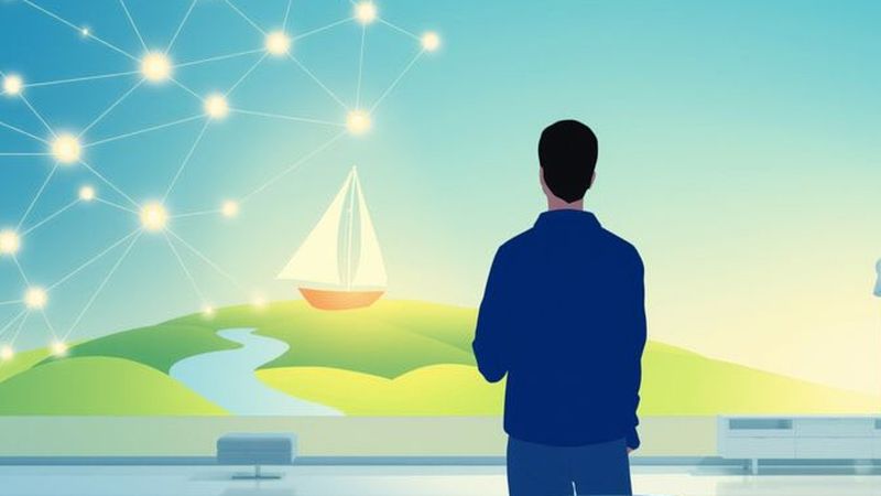 Un sail solar ilumina un futuro tranquilo