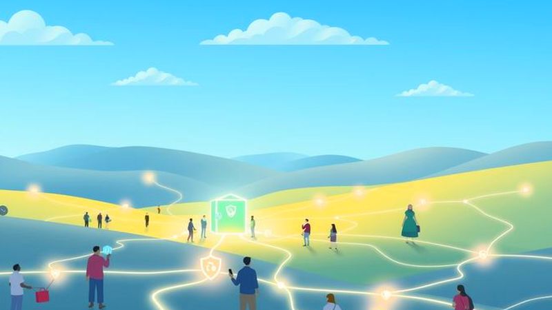 Datos seguros fluyen en armonía