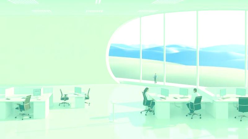 Un espacio de oficina moderno transmite calma y progreso